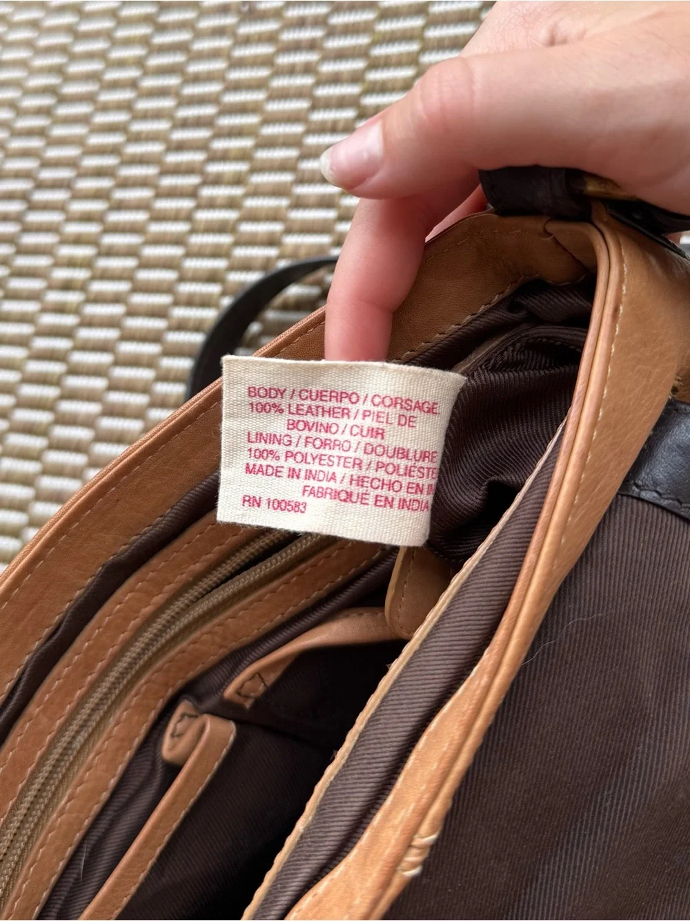 Lucky Brand Genuine Leather Crossbody/Saddle Bag